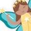Tiny Dreamers Blue Winged Fairy Wall Decor, 15x13