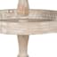 White Wood Two-Tier Stand, 15.6"