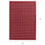 (D602) Verona Ruby Red Contour Area Rug, 5x7