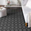 (D601) Verona Grey Contour Area Rug, 5x7