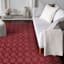 (D602) Verona Ruby Red Contour Area Rug, 8x10