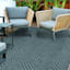 Teal Acadia Loop Zigzag Design Outdoor Area Rug, 5x7