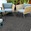 Grey Acadia Loop Zigzag Design Outdoor Area Rug, 5x7
