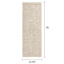 (D607) Crosby St. Athena Cosmo Cream High-Low Runner, 2x7