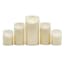 5-Pack Ivory LED Pillar Candles