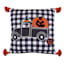 Homespun Halloween Embroidered Truck Throw Pillow, 20"