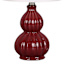 Providence Pomegranate Double Gourd Ceramic Mini Table Lamp with Shade, 13"