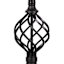 Black Metal Spiral Small Lamp Base, 16"