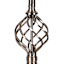 Silver Metal Spiral Small Lamp Base, 16"