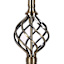 Gold Metal Spiral Small Lamp Base, 16"