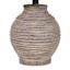 Ty Pennington Wood Finish Ribbed Small Table Lamp with Shade, 19"