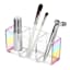 3-Compartment Rainbow Oval Cosmetic Organizer