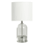Crosby St. Glass & Silver Small Table Lamp with Shade, 18"