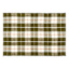 Honeybloom Olive Green Plaid Layering Accent Rug, 24x36