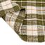 Honeybloom Olive Green Plaid Layering Accent Rug, 24x36