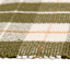 Honeybloom Olive Green Plaid Layering Accent Rug, 24x36