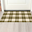 Honeybloom Olive Green Plaid Layering Accent Rug, 24x36