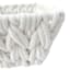 Tapered Rectangle Poly Rope Storage Basket, White