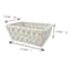Tapered Rectangle Poly Rope Storage Basket, White