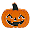 Happy Haunting Orange Wooden Pumpkin Table Decor, 5"