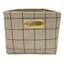 Honeybloom Grid Print Canvas Storage Basket, Large