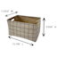 Honeybloom Grid Print Canvas Storage Basket, Large