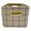Honeybloom Grid Print Canvas Storage Basket, Medium
