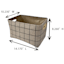Honeybloom Grid Print Canvas Storage Basket, Medium