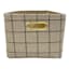 Honeybloom Grid Print Canvas Storage Basket, Small
