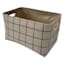 Honeybloom Grid Print Canvas Storage Basket, Small
