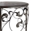 Metal & Wood Round Scroll Plant Stand, Large