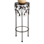 Metal & Wood Round Scroll Plant Stand, Small
