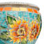 Sunflower Mosaic Tile Ceramic Outdoor Planter, Small