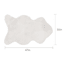 White Faux Rabbit Fur Washable Bliss Rug, 3x4