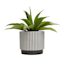 Crosby St. Indoor Black & White Stripe Planter, Medium