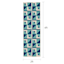 (E503) Sunny Club Blue Pinwheel Primo Outdoor Runner, 2x6
