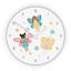 Tiny Dreamers Daisy Fairy Garden Round Wall Clock, 12"