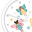 Tiny Dreamers Daisy Fairy Garden Round Wall Clock, 12"
