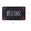 Welcome Floral Black Echo Doormat, 17x27