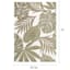 (E513) Found & Fable Santorini Cala Green Leaves Outdoor Area Rug, 5x7