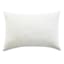 Crosby St. White Cotton Slub & Velvet Throw Pillow, 14x20