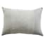 Crosby St. Grey Cotton Slub & Velvet Throw Pillow, 14x20