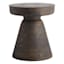 Found & Fable Dark Brown Wood Accent Table, 16x18