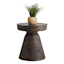 Found & Fable Dark Brown Wood Accent Table, 16x18