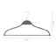 12-Piece Non-Slip Suit Hangers, Grey