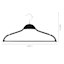 12-Piece Non-Slip Suit Hangers, Black