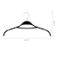 12-Piece Non-Slip Shirt Hangers, Black