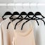 12-Piece Non-Slip Shirt Hangers, Black