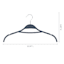 12-Piece Non-Slip Shirt Hangers, Grey