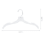 5-Piece Blouse Hangers, Crystal